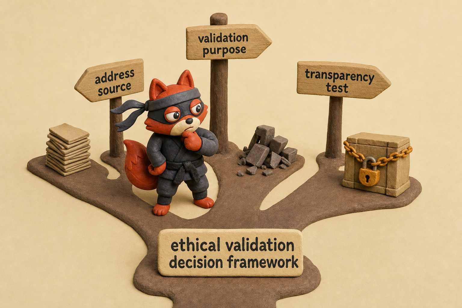 Three-step decision framework determines whether checking a Gmail address is ethically appropriate based on source, purpose, and transparency.